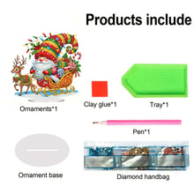 Load image into Gallery viewer, Acrylic Special Shape Christmas Goblin and Elk Desktop Diamond Art Kits
