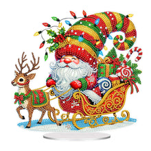 Load image into Gallery viewer, Acrylic Special Shape Christmas Goblin and Elk Desktop Diamond Art Kits
