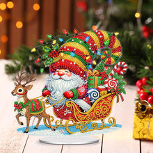 Load image into Gallery viewer, Acrylic Special Shape Christmas Goblin and Elk Desktop Diamond Art Kits

