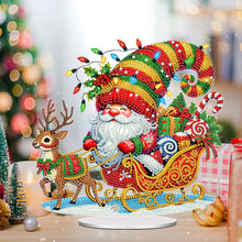 Load image into Gallery viewer, Acrylic Special Shape Christmas Goblin and Elk Desktop Diamond Art Kits
