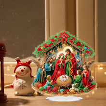 Load image into Gallery viewer, Acrylic Special Shape Christmas Faith Desktop Diamond Art Kits for Home Decor
