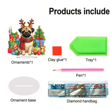 Load image into Gallery viewer, Acrylic Special Shape Christmas Pug Desktop Diamond Art Kits for Home Decor
