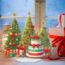Load image into Gallery viewer, Acrylic Special Shape Christmas Tree And Cake Desktop Diamond Art Kits
