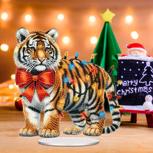 Load image into Gallery viewer, Acrylic Special Shape Christmas Tiger Desktop Diamond Art Kits for Home Decor

