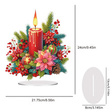 Load image into Gallery viewer, Acrylic Special Shape Christmas Candle Desktop Diamond Art Kits for Home Decor
