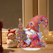 Load image into Gallery viewer, Acrylic Special Shape Christmas Gnome Desktop Diamond Art Kits for Home Decor
