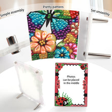 Load image into Gallery viewer, Floral Special Shape Diamond Painting Photo Frame Home Decor Gift (Ladybug)
