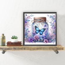Load image into Gallery viewer, Diamond Painting - Full Round - Purple flower bottle butterfly (30*30CM)
