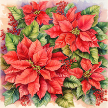 Load image into Gallery viewer, Diamond Painting - Full Round - Poinsettia (30*30CM)
