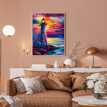 Load image into Gallery viewer, Diamond Painting - Full Round - Sunset lighthouse (30*40CM)
