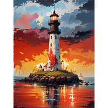 Load image into Gallery viewer, Diamond Painting - Full Round - Lighthouse in the sea (30*40CM)
