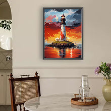 Load image into Gallery viewer, Diamond Painting - Full Round - Lighthouse in the sea (30*40CM)
