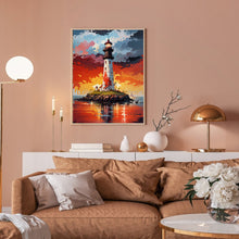 Load image into Gallery viewer, Diamond Painting - Full Round - Lighthouse in the sea (30*40CM)
