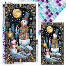 Load image into Gallery viewer, Diamond Painting - Full Round - Christmas tree snowman (40*70CM)
