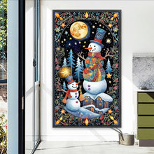 Load image into Gallery viewer, Diamond Painting - Full Round - Christmas tree snowman (40*70CM)
