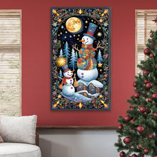 Load image into Gallery viewer, Diamond Painting - Full Round - Christmas tree snowman (40*70CM)
