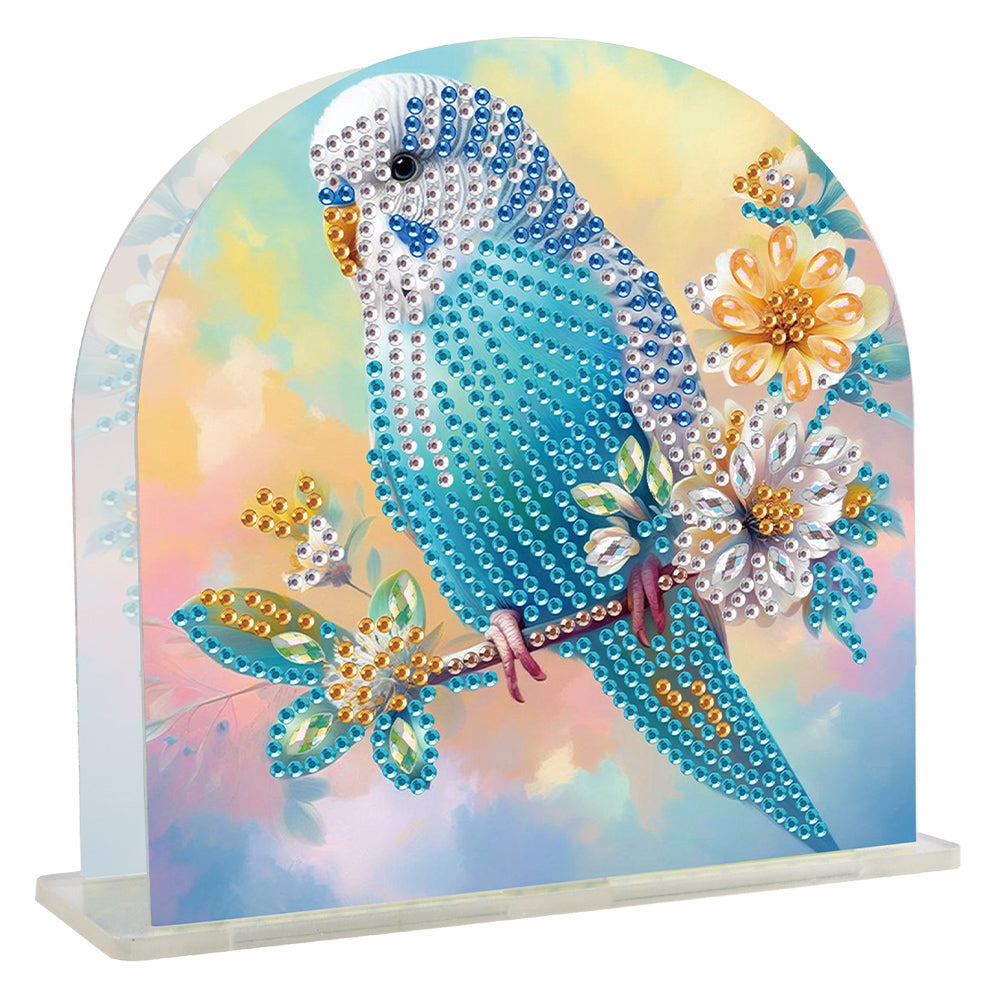 Animal Acrylic DIY 5D Diamond Art Painting Napkin Holder Set Home Decor (Parrot)