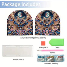 Load image into Gallery viewer, Animal Acrylic DIY 5D Diamond Art Painting Napkin Holder Set Home Decor (Owl)
