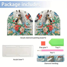 Load image into Gallery viewer, Animal Acrylic DIY 5D Diamond Art Painting Napkin Holder Set Home Decor (Horse)
