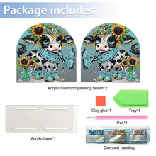 Load image into Gallery viewer, Animal Acrylic DIY 5D Diamond Art Painting Napkin Holder Set Home Decor (Cow)
