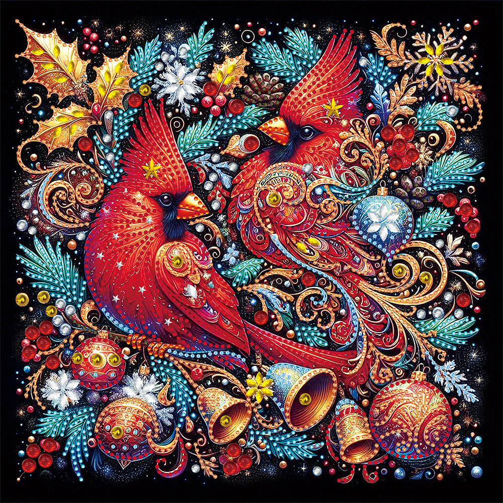 Diamond Painting - Partial Special Shaped - Cardinal (40*40CM)
