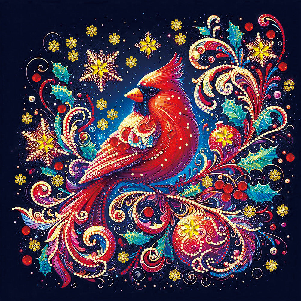 Diamond Painting - Partial Special Shaped - Cardinal (40*40CM)