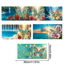 Load image into Gallery viewer, 6Pcs Diamond Painting Greeting Card Butterfly Diamond Handmade Card for Friends
