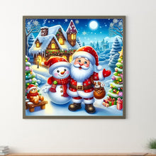 Load image into Gallery viewer, Diamond Painting - Full Round - Santa Claus and snowman (30*30CM)
