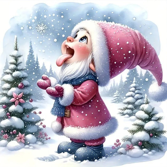 Diamond Painting - Full Round - Christmas gnome (30*30CM)