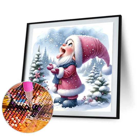 Diamond Painting - Full Round - Christmas gnome (30*30CM)