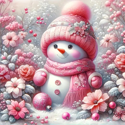Diamond Painting - Full Round - Christmas snowman (30*30CM)