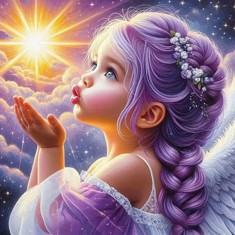 Diamond Painting - Full Round - Angel girl (30*30CM)