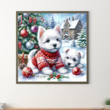 Load image into Gallery viewer, Diamond Painting - Full Round - Christmas West Highland Terrier (30*30CM)
