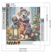 Load image into Gallery viewer, Diamond Painting - Full Round - Christmas dog (30*30CM)
