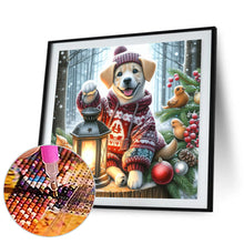 Load image into Gallery viewer, Diamond Painting - Full Round - Christmas dog (30*30CM)
