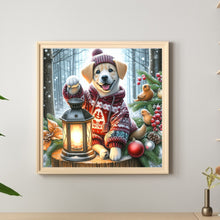 Load image into Gallery viewer, Diamond Painting - Full Round - Christmas dog (30*30CM)
