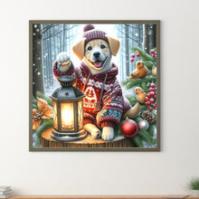 Load image into Gallery viewer, Diamond Painting - Full Round - Christmas dog (30*30CM)

