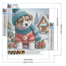 Load image into Gallery viewer, Diamond Painting - Full Round - Christmas dog (30*30CM)
