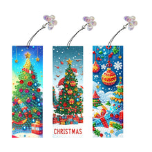 Load image into Gallery viewer, 3Pcs Special Shape Christmas Tree Diamond Painting Bookmark for Adults Beginners
