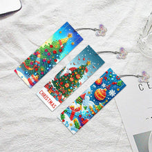 Load image into Gallery viewer, 3Pcs Special Shape Christmas Tree Diamond Painting Bookmark for Adults Beginners
