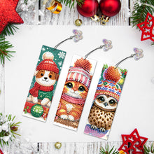 Load image into Gallery viewer, 3Pcs Special Shape Christmas Tree Diamond Painting Bookmark for Adults Beginners
