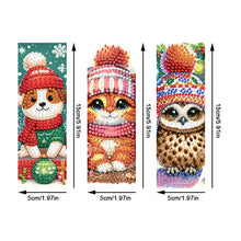 Load image into Gallery viewer, 3Pcs Special Shape Christmas Tree Diamond Painting Bookmark for Adults Beginners
