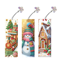 Load image into Gallery viewer, 3Pcs Special Shape Christmas Tree Diamond Painting Bookmark for Adults Beginners
