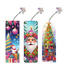 Load image into Gallery viewer, 3Pcs Special Shape Christmas Tree Diamond Painting Bookmark for Adults Beginners
