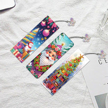 Load image into Gallery viewer, 3Pcs Special Shape Christmas Tree Diamond Painting Bookmark for Adults Beginners
