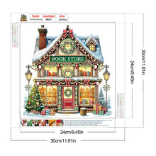 Load image into Gallery viewer, Diamond Painting - Partial Special Shaped - Christmas bookstore (30*30CM)

