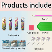Load image into Gallery viewer, 4Pcs Special Shape Christmas Tree Diamond Painting Bookmark for Reading Day Gift
