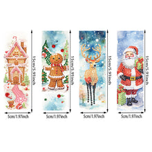 Load image into Gallery viewer, 4Pcs Special Shape Christmas Tree Diamond Painting Bookmark for Reading Day Gift
