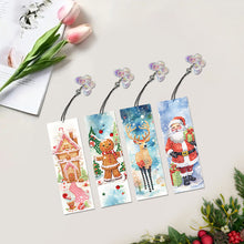 Load image into Gallery viewer, 4Pcs Special Shape Christmas Tree Diamond Painting Bookmark for Reading Day Gift
