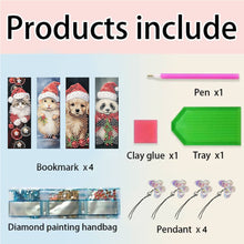 Load image into Gallery viewer, 4Pcs Special Shape Christmas Tree Diamond Painting Bookmark for Reading Day Gift
